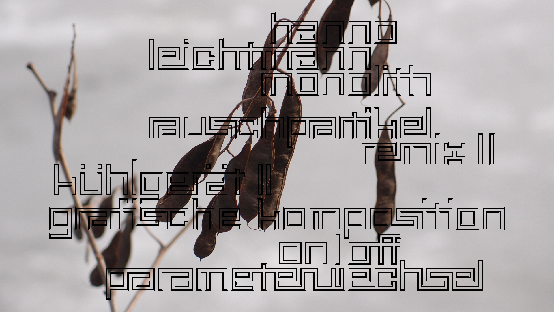 2021-03-10 Hanno Leichtmann - 1996 Monolith (rauschpartikel Remix 1 - 3)